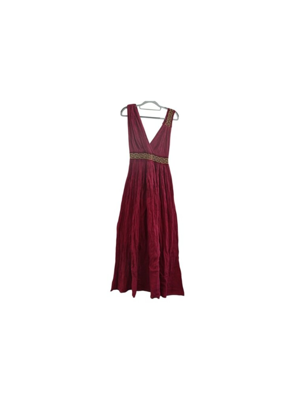 Unbranded Goddess Column Style Swim Cover Up Dress Sz OS Red Gauzy Grecian Boho - Picture 2 of 8